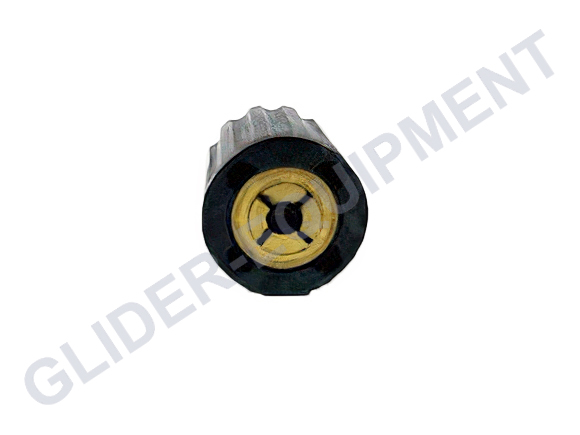 Instrumenten draaiknop 14.5mm (schacht Ø3mm) zwart met streep [E021-3125]